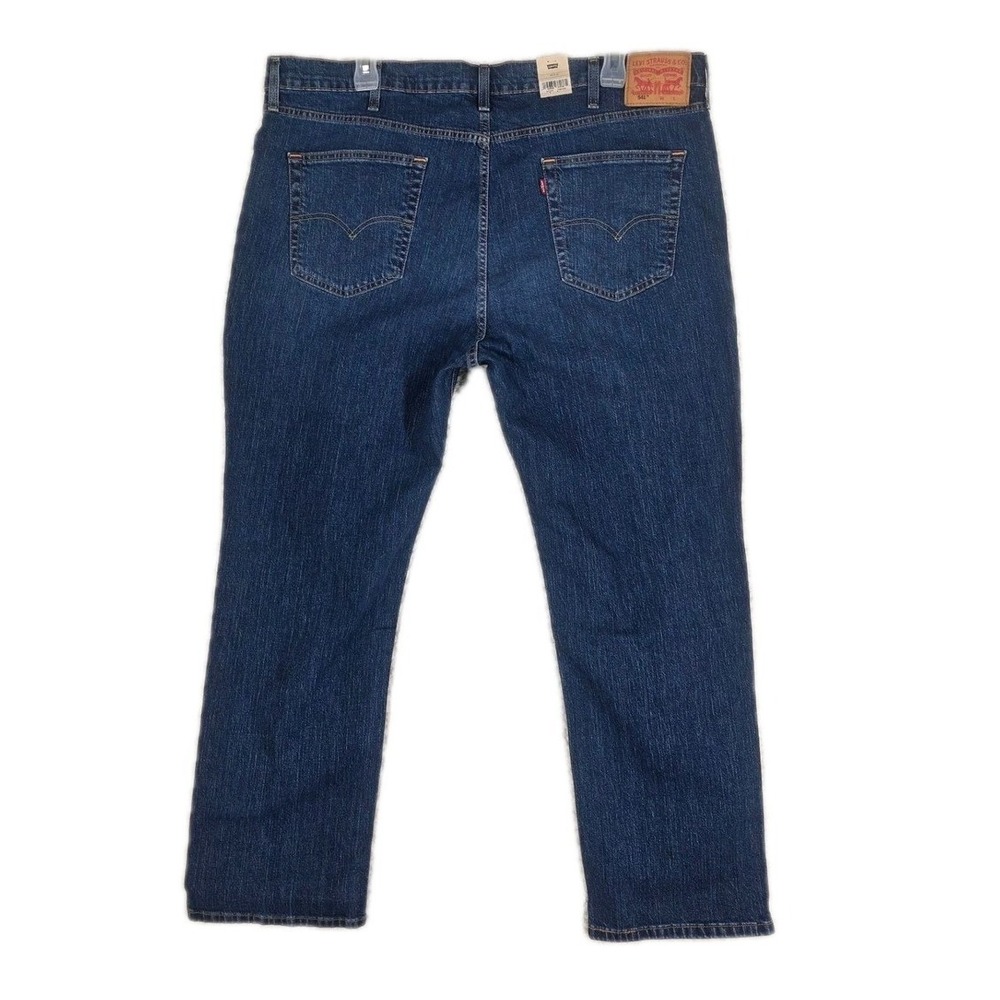 Levis 541 Athletic Taper Jeans Mens 44x32 Big Tall Dark Wash Stretch Denim NWT